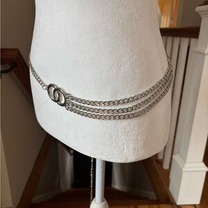 Silver Looped Chain Belt